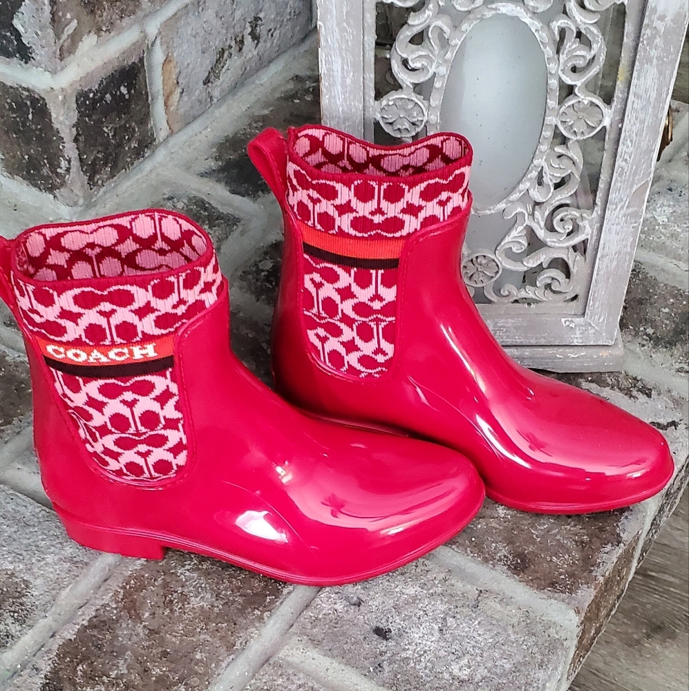Coach rubber boots